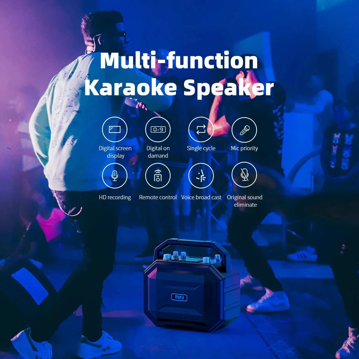 Mifa M520 Bluetooth динамик с беспроводным микрофоном мобильный беспроводной караоке