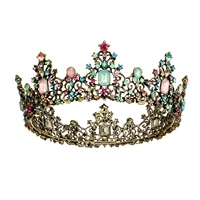 vintage baroque princess crown girl tiaras and crowns for women girl queen birthday costume party hair accessories jewelry gift