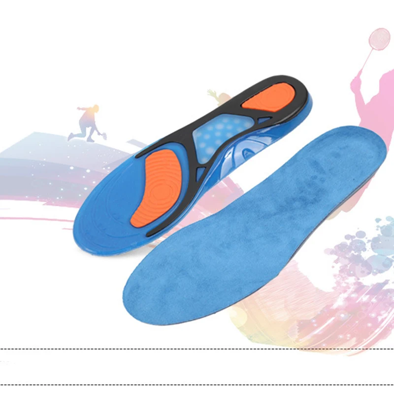 Стельки для спортивной обуви мужчин и женщин массажные замшевые вставки