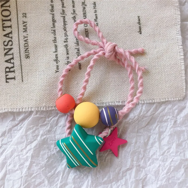 

Bear Leader 5Pcs Cartoon Candy Color Girls' Elastic Hair Ties Girl's Ponytail Holder Kids Hair Accessories Baby Girl Accessories