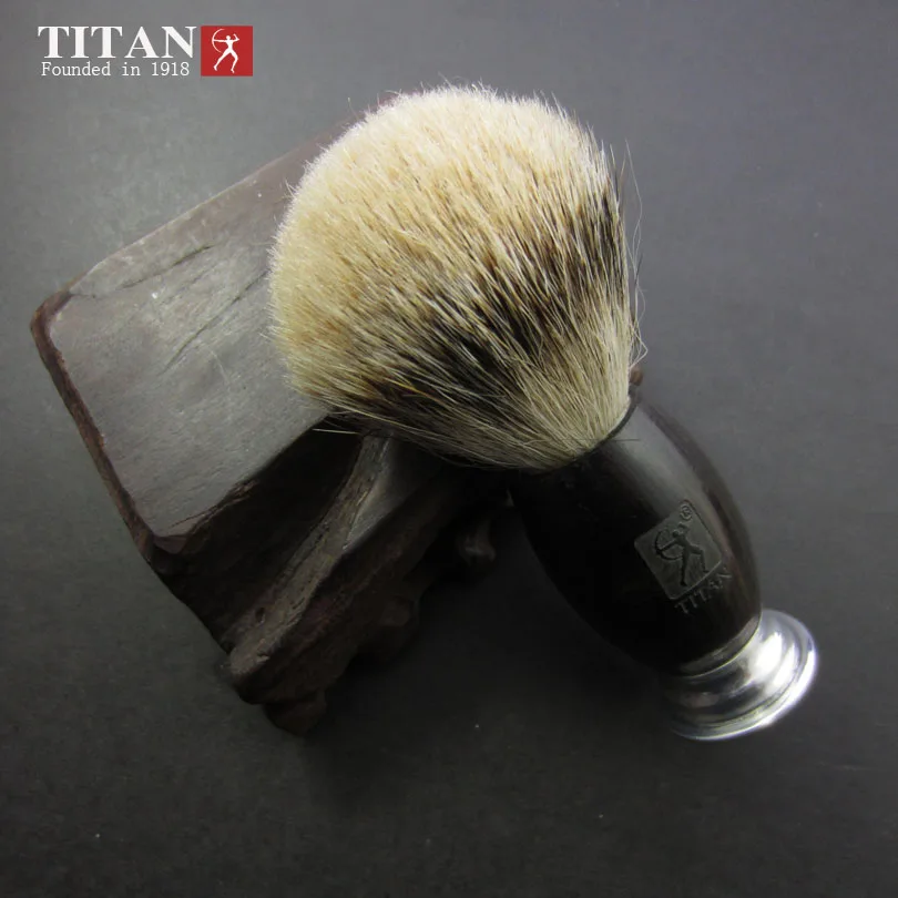 Ebony Ручка Titan Мужская бритвенная щетка Silvertip Барсук щетки Pincel барсук волос узел Brocha De Afeitar Pennello Da Barba
