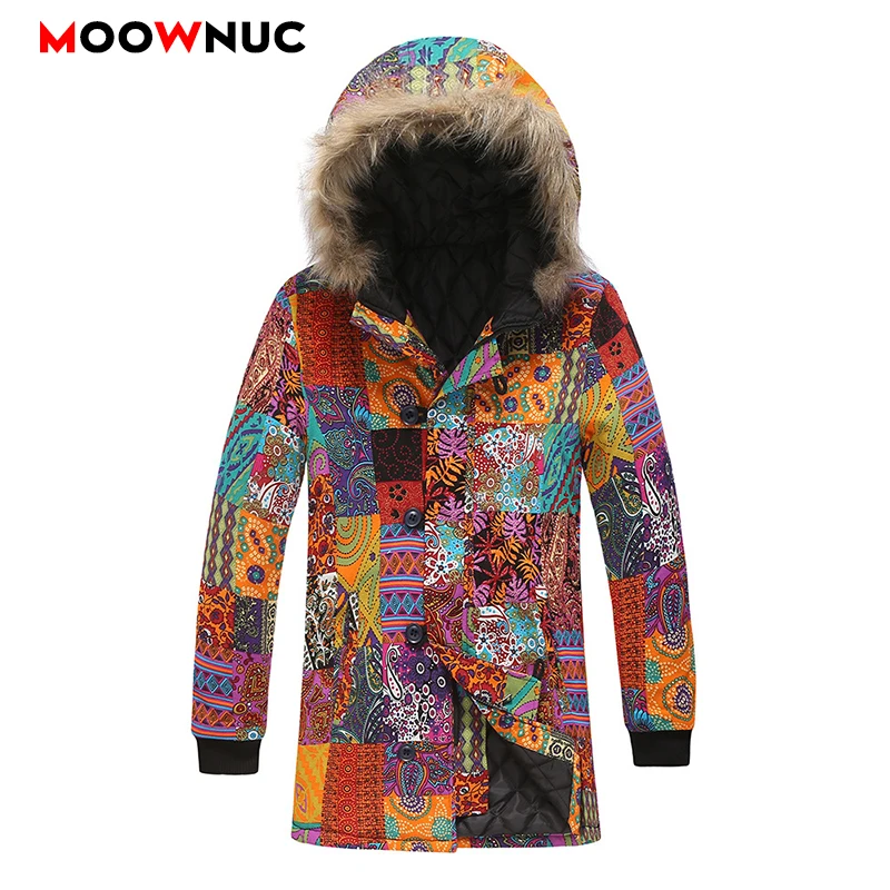 Parkas Hombre Coats National Costume Winter Fashion Windbreaker Overcoat Jackets Thick Windproof Men's Fit Brand Casual | Мужская
