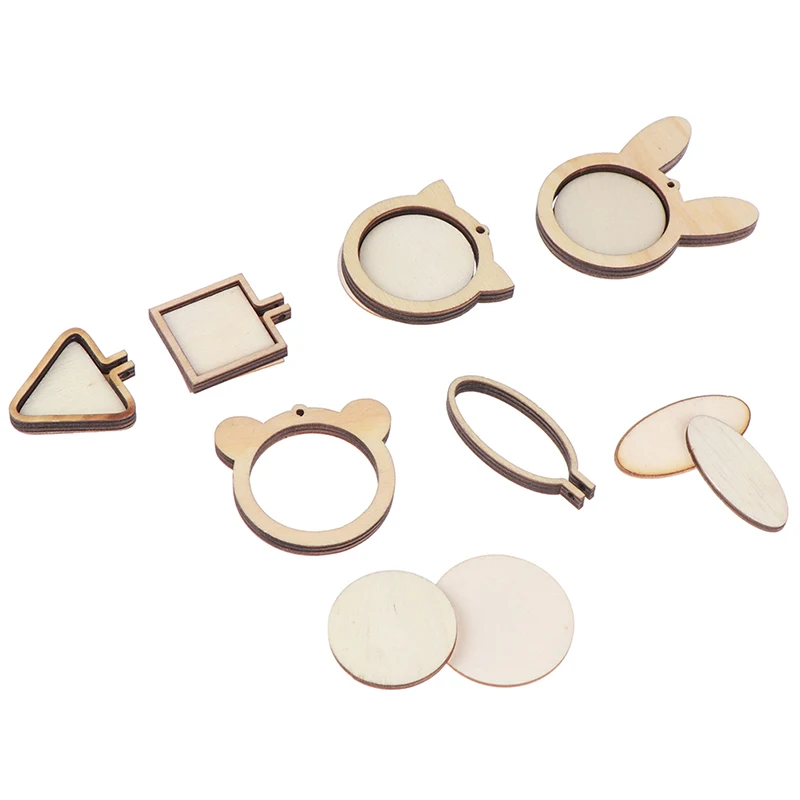 

1 Set Hot Sale Mini Wooden Cross weave Hoop Ring Embroidery Circle Sewing Kit Frame Craft