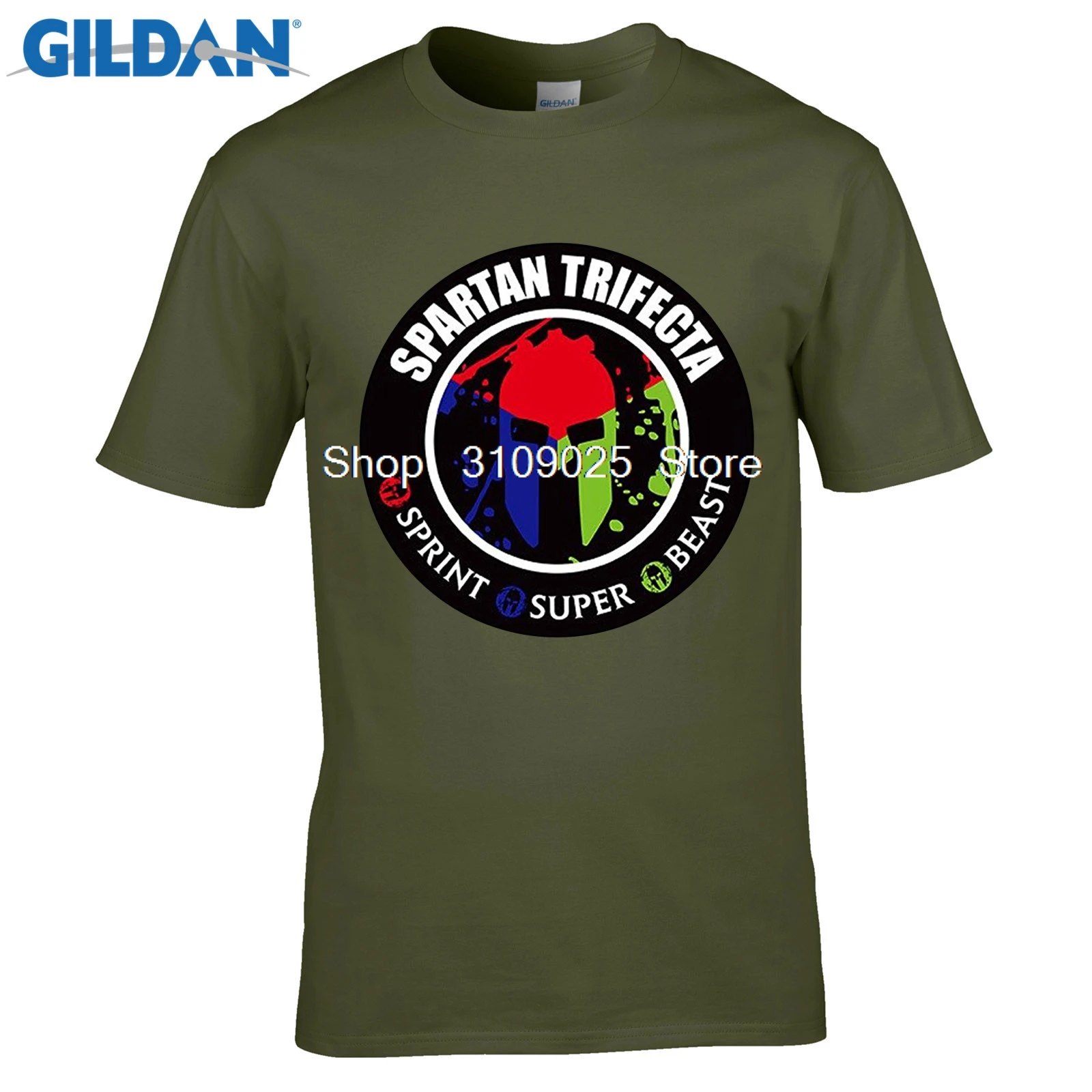 Дизайнерская футболка 100% хлопок для мужчин мат Q VO Мужская Spartan TRIFECTA