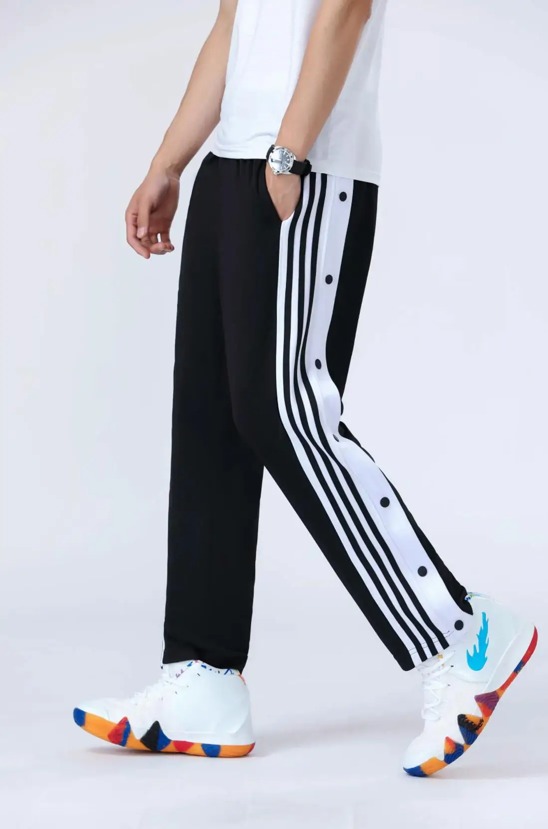 

Pantalones deportivos de alta calidad para hombre, para correr, para exteriores, con bolsillo y cremallera, para baloncesto, ft