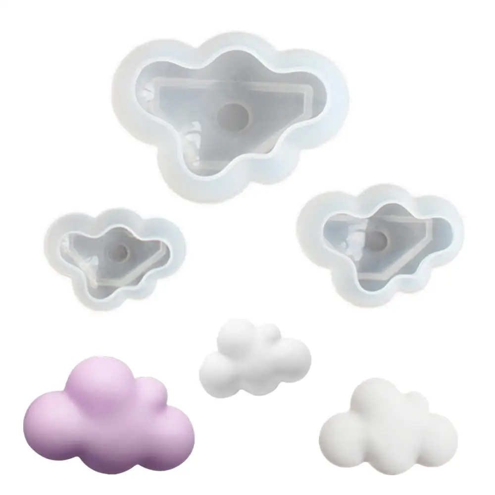 

3d Cloud Shape Chocolate Silicone Mold Mousse Fondant Ice Cube Pudding Candy Soap Candle Molds Baking Cake Decoration Diy Tool