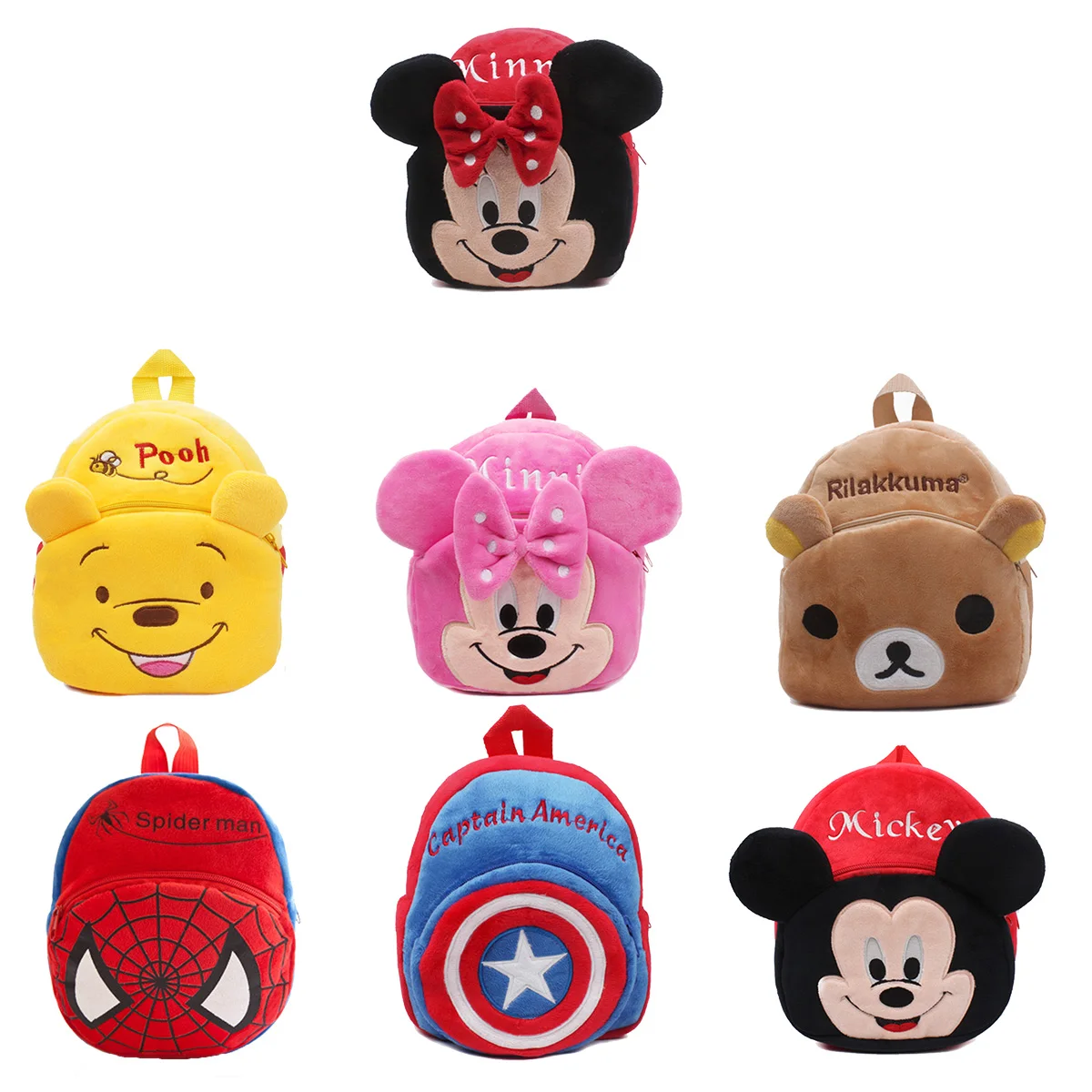 Детская сумка с рисунком Микки Мауса, аниме Disney, Осенний рюкзак с рисунком Минни Маус, детские рождественские подарки - изображение