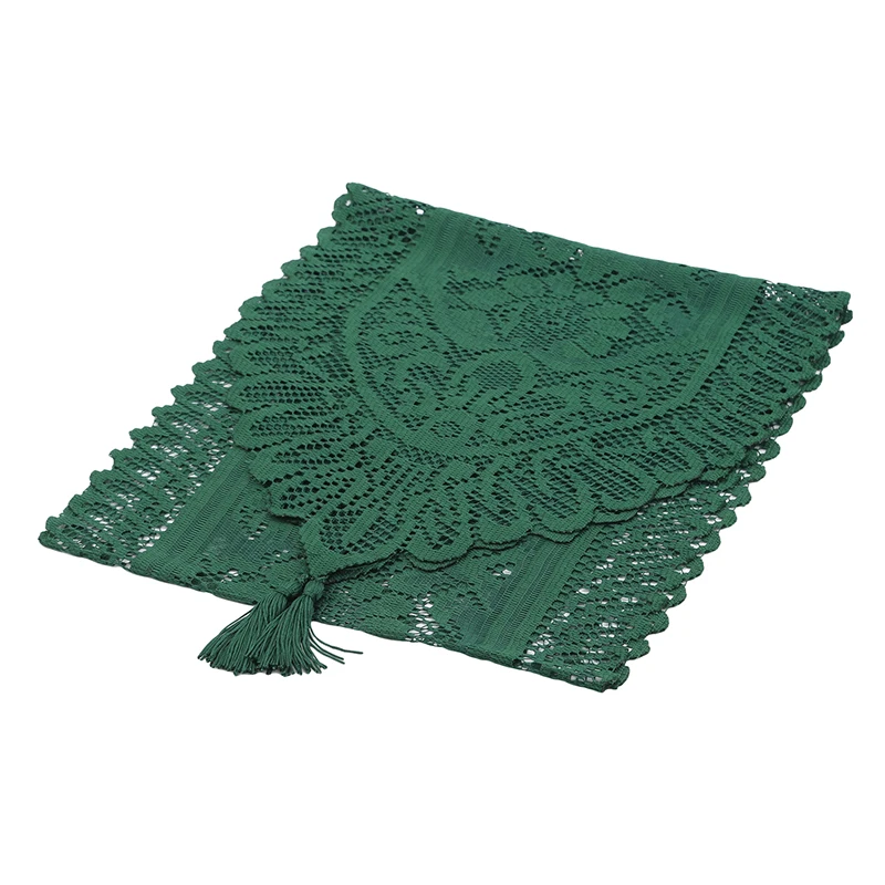 

130*33 см Рождественская кружевная скатерть для стола полый вышитый скатерть для домашнего обеденного стола Декоративная скатерть для журнал...