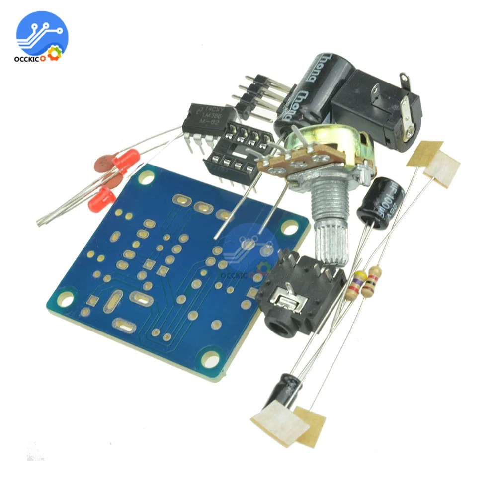 LM386 аудио динамик с мини усилителем плата модуль 3 В 12 в DIY Kit усилитель