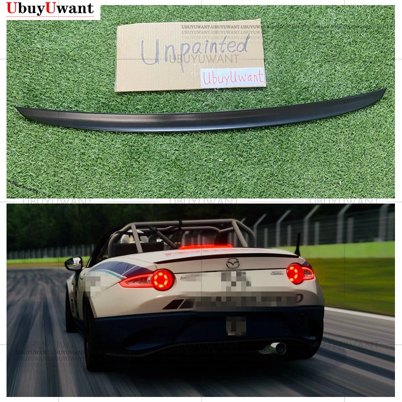 Задний спойлер для MAZDA MX5 задний стайлинга автомобиля из искусственной кожи без
