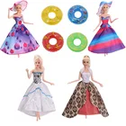 Одежда для куклы Барби, 1 комплект, платье принцессы, роскошная юбка для свадебной вечеринки, наряд для Барби, кукла для девочек, игрушечные аксессуары, Россия, сделай сам