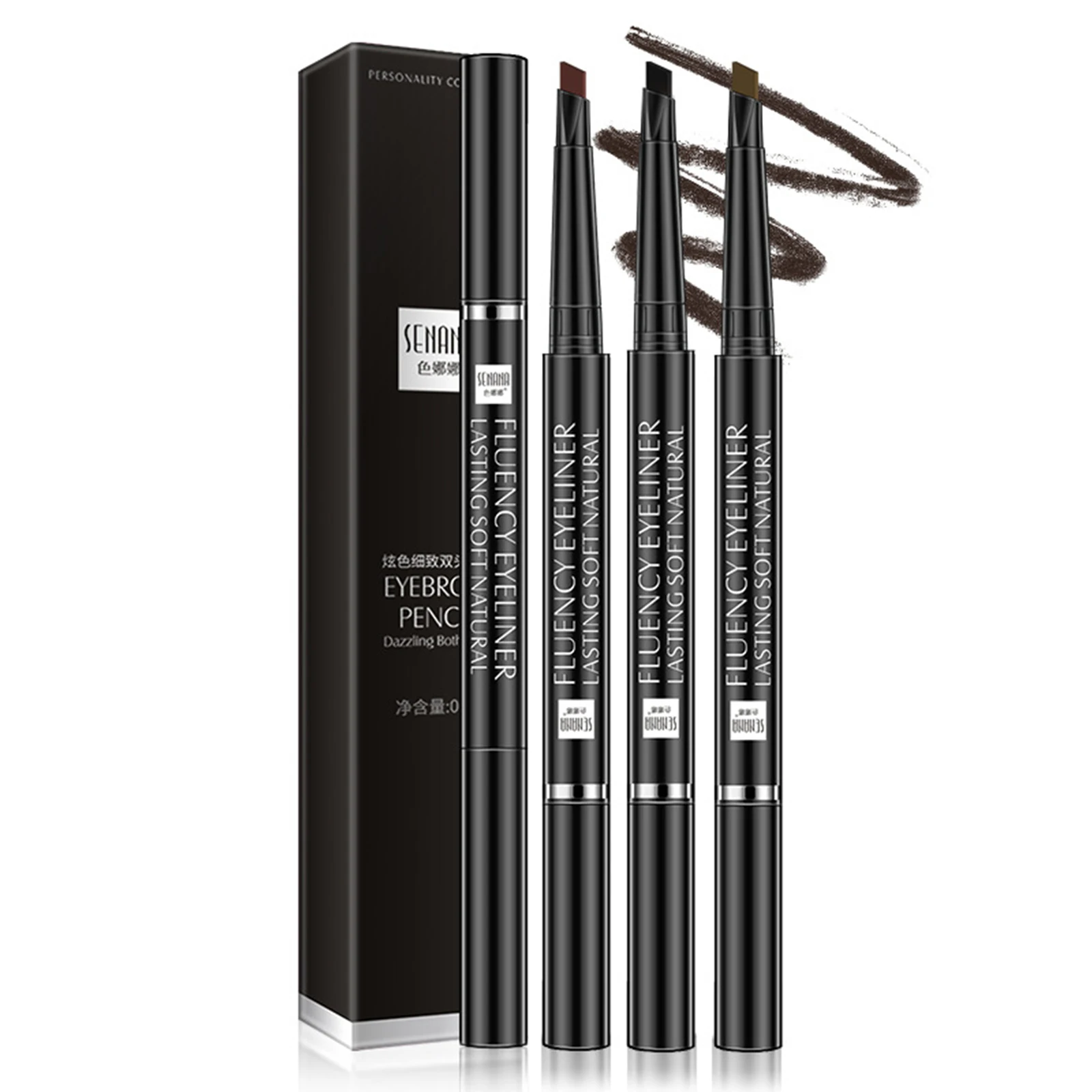 

Delicate Double-Headed Eyebrow Pencil Easy To Apply Waterproof Sweat-Proof And Non-Smudges SMJGood