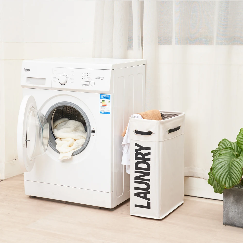Shushi Модная тонкая водостойкая сумка для стирки белая складная корзина грязного