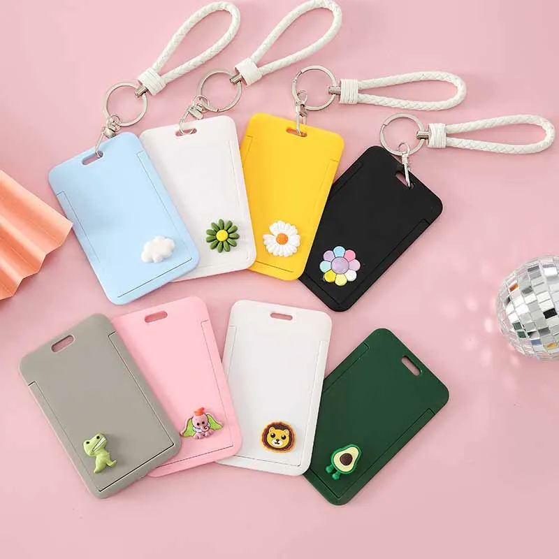 1pcs Cute Waterproof Credit Card Cover Women Men Student Bus Holder Case Business Cards Bank ID Sleeve Protect | Багаж и сумки