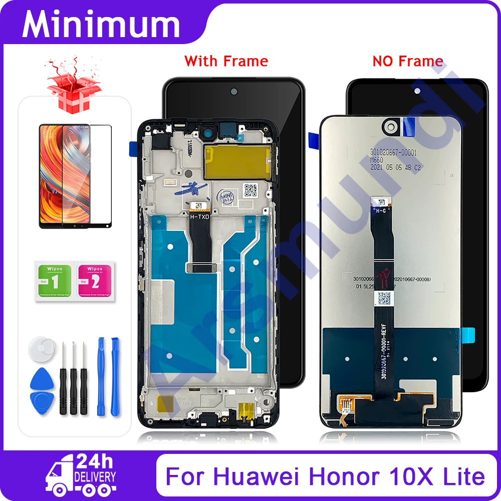 6 67 &quotоригинал для Huawei Honor 10X Lite / Y7A ЖК дисплей с сенсорным экраном X10 DNN LX9 P Smart