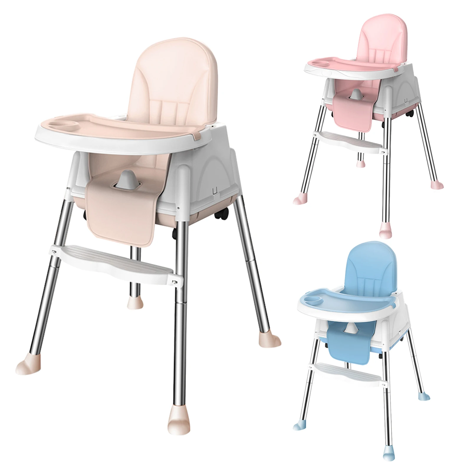 Portable Baby Seat Baby Dinner Table Baby Dining Chair Height Adjustable High Chair With Feeding Tray Child Dining Chair