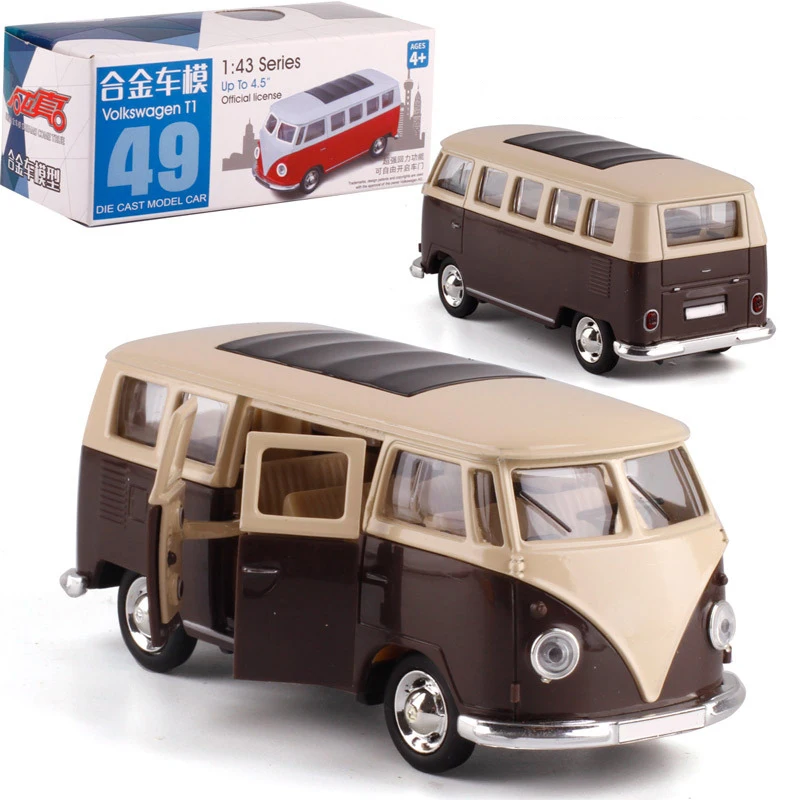 1:43 Масштаб автобус сплав тяга назад автомобиль литья под давлением