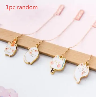 

Cartoon Animals Cats Dogs Bookmark for Books Metal Book Mark Forteacher Gift Korean Stationery