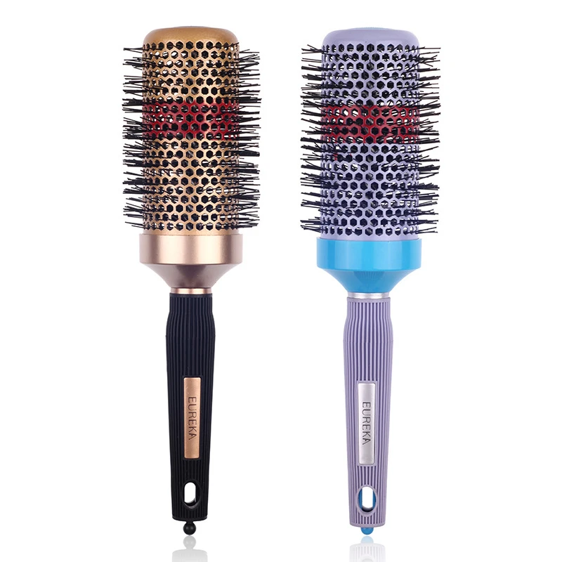 

Железная щетка для волос, Антистатическая, устойчивая к высоким температурам, круглая расческа для сушки, завивки, парикмахерский инструме...