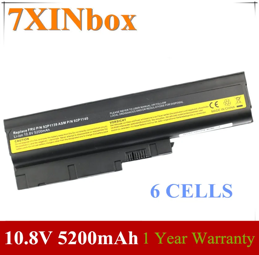 Аккумулятор 7XINbox 92P1139 ASM 92P1140 40Y6799 для LENOVO ThinkPad R60 R60e T60 T60p Z60 Z60m Z61e Z61m Z61p R500 T500 W500