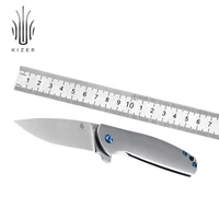 kizer mini knife gemini ki3471 survival knife high quality small folding pocket knife titanium flipper camping tools