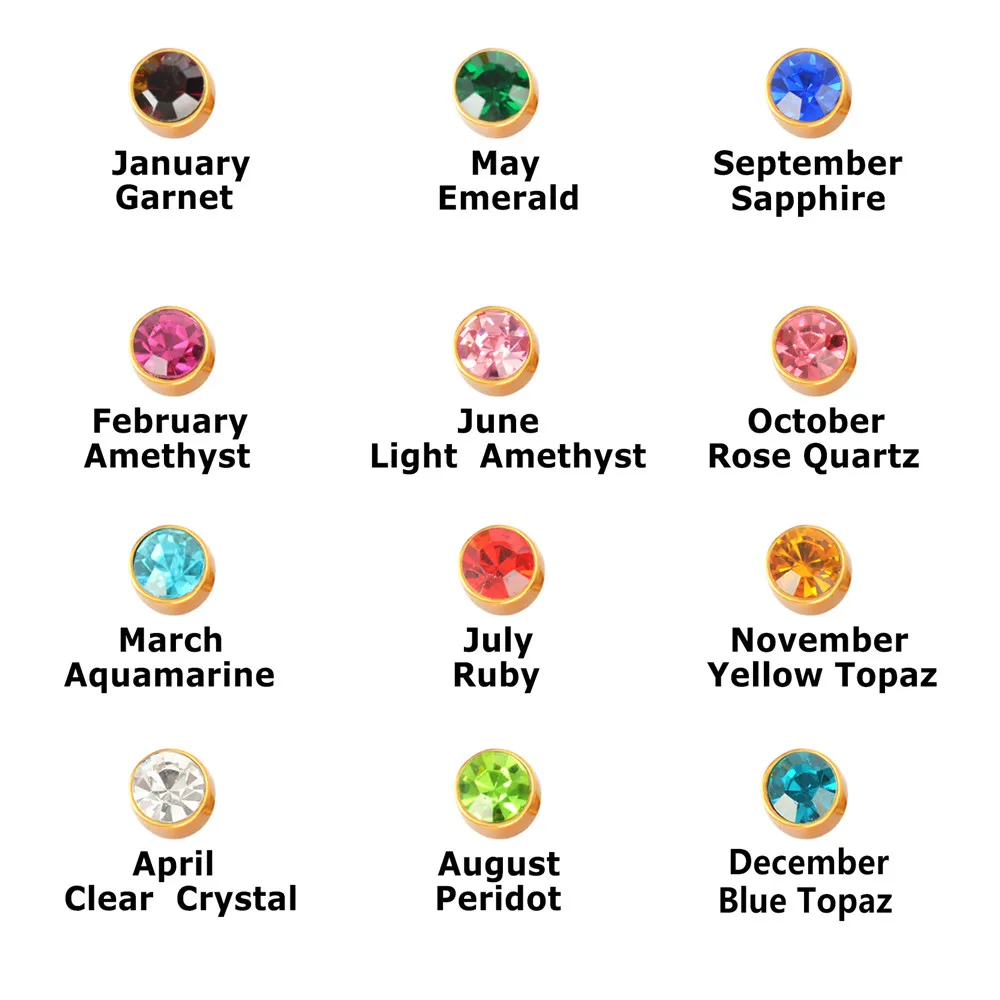 

Personalise Women Stainless Steel Bead Pendant Necklace With Leaf /12 Months Birthday Stone Charm Necklace Custom 1-7 Name Beads