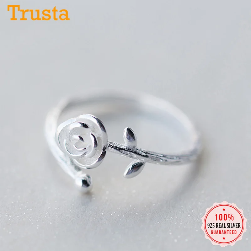 Trusta 100% 925 Твердые ювелирные изделия из настоящего стерлингового серебра открытые