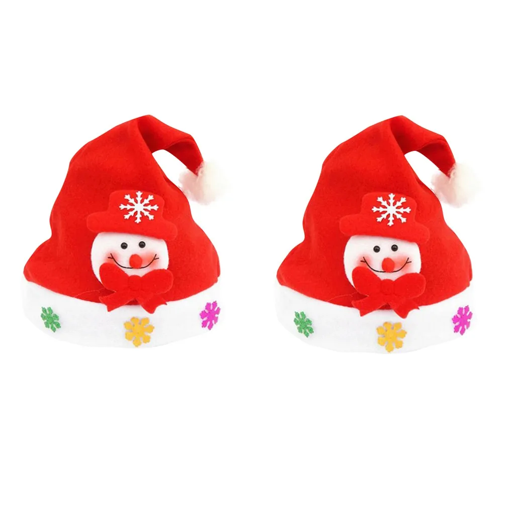 Мягкая Рождественская шляпа для взрослых шапки унисекс в вечерние Санта-Клауса