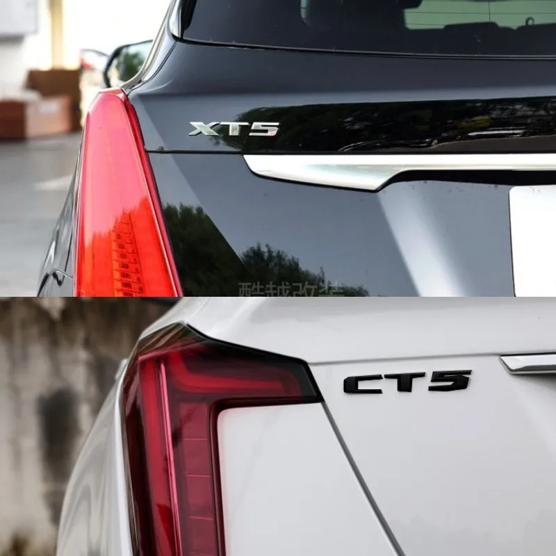 

3D Car Rear Trunk Sticker Logo Letters Decals Badge for Cadillac XT4 XT5 XT6 XTS CT4 CT5 CT6 AWD ATS-L Auto Exterior Accessories