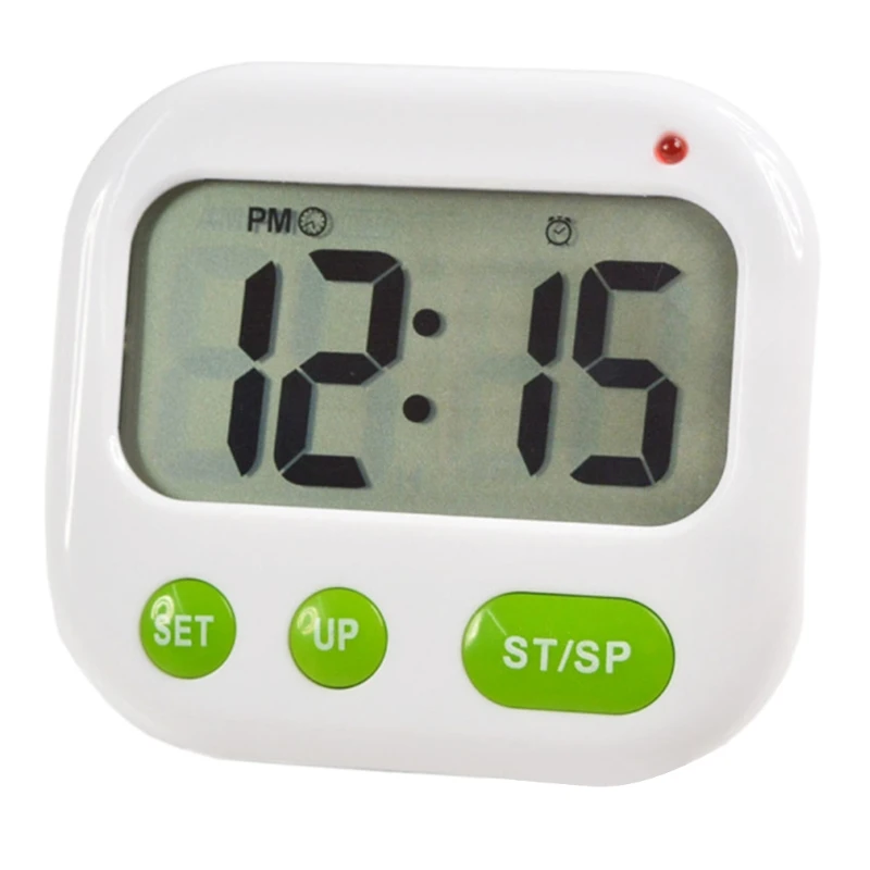 

Alarm Clock Digital LCD Vibration Clock Battery Operated Modern Portable Timer Clock with Backlight Compatible w/ Home