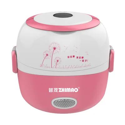 Pink-2 Liner 220 В портативный Электрический нагревательный Ланч-бокс из нержавеющей стали, контейнер для еды, термос для офиса, бэнто-бокс, пароварка для еды, Мини рисоварка - Цвет: Pink-2 Liner