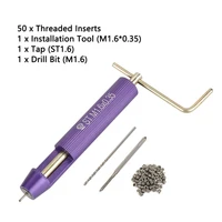 50pcs m1 6 x 2d thread repair insert kit stainless steel coiled wire insert installation kit helicoil car repair tools