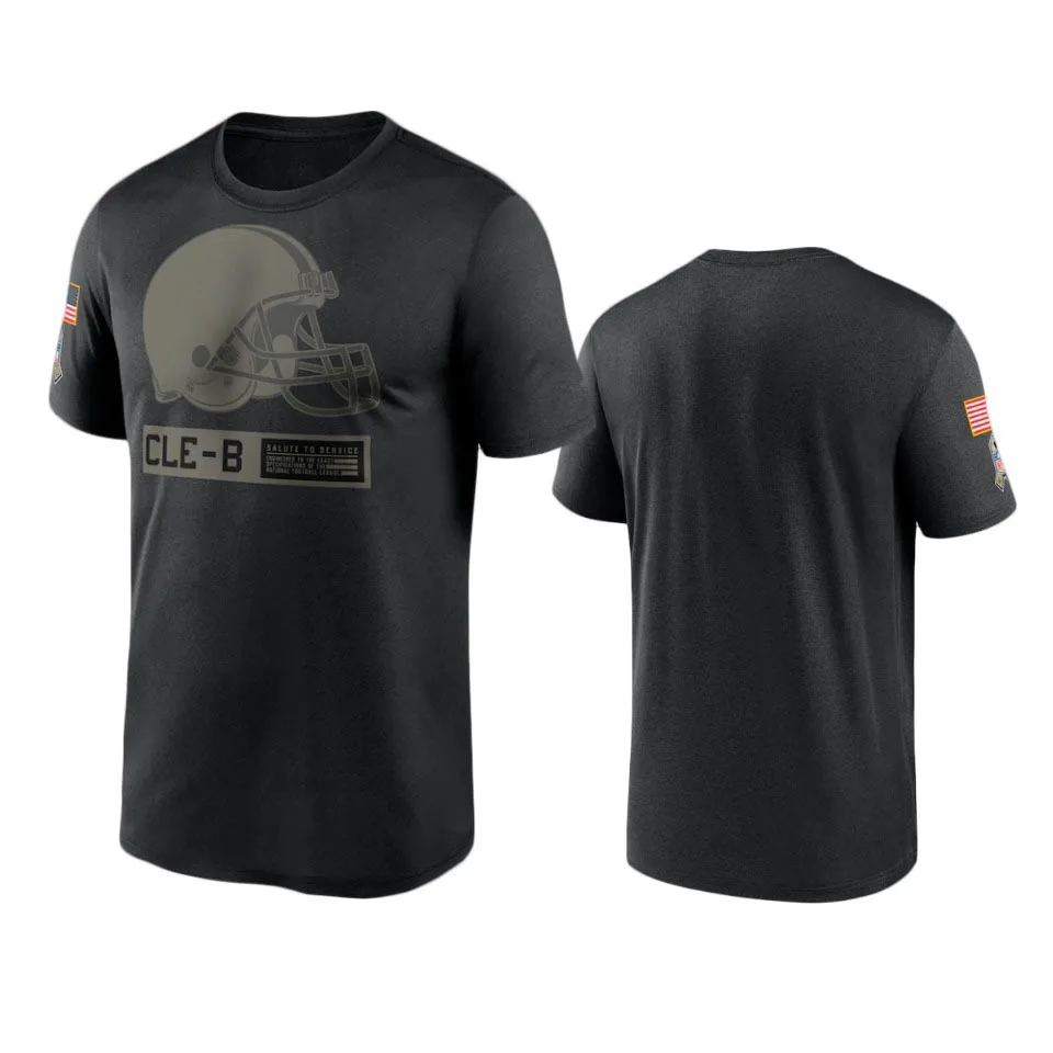 

Cleveland Men Black 2020 Browns Salute to Service Team Logo Performance T-Shirt