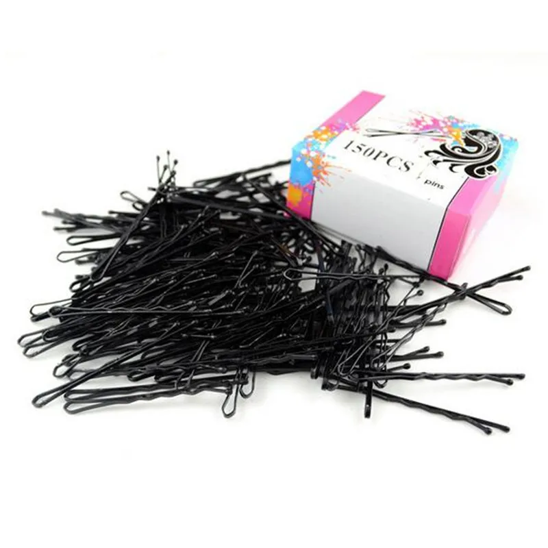

100 Pcs/lot Small Clip Hair Clip Hairpin Korean Version of Latest Black Wire Word Folder One Containing Hairpin Hair Clips