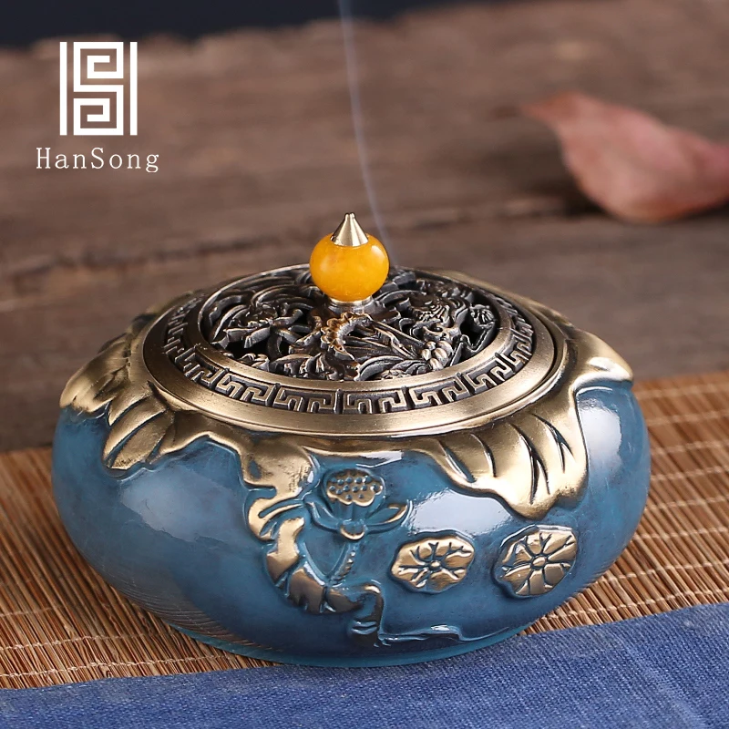 Китайская курильница латунные Буддийские принадлежности домашний держатель для