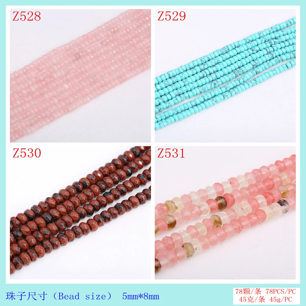 Yumten круглые бирюзовые бусины натуральный опал Малахит топаз украшение из