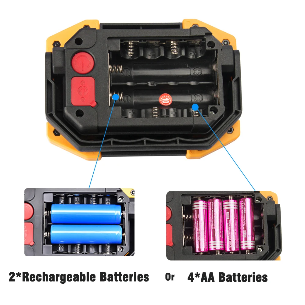 Портативный поиска светильник светодиодный рабочий COB Фонари Usb лампа 18650