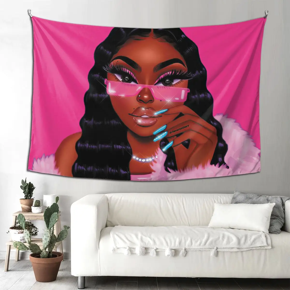 

African Girl Queen Wall Hanging ,Cheap ,Mandala ,Wall Tapestry ,Printed ,small ,Bohemian ,Tapestries ,Beautiful