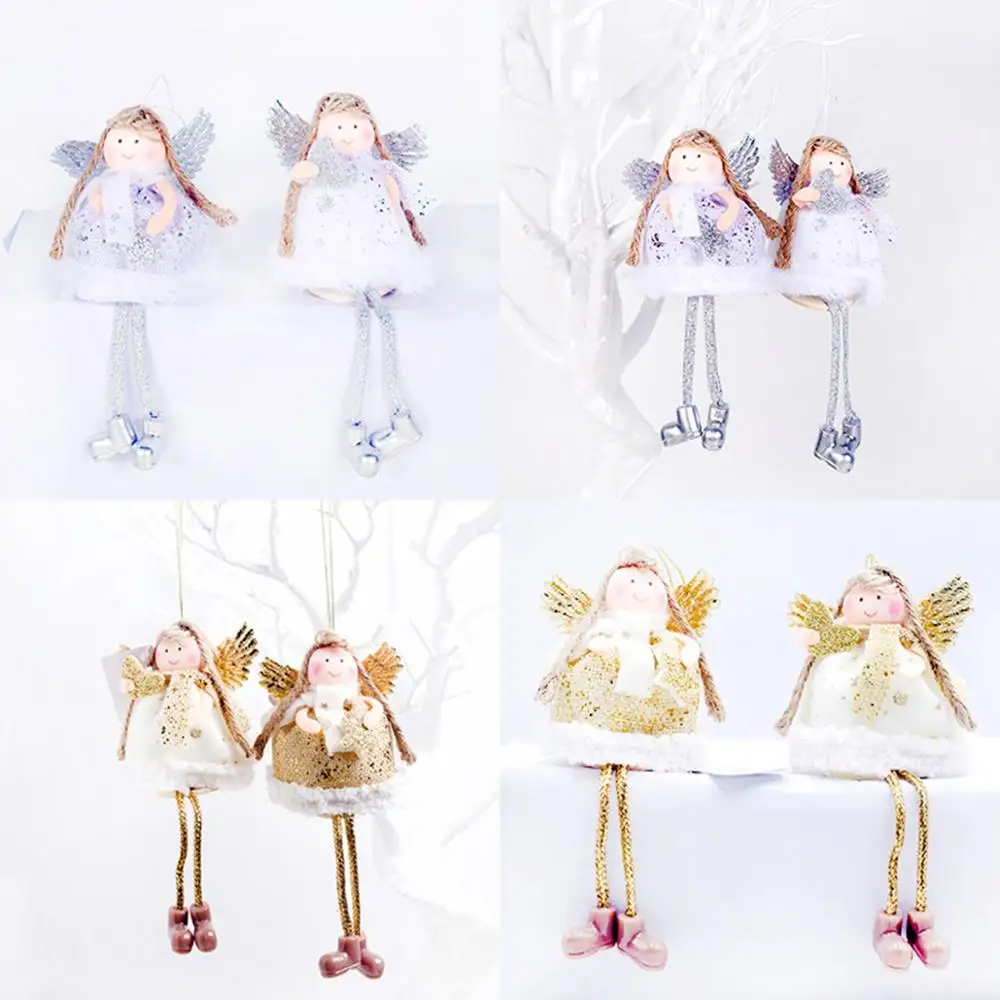 QIFU Christmas Angel Pendant Christmas Decor for Home Christmas Tree Ornaments Xmas Doll Gifts Cristmas Elf New Year