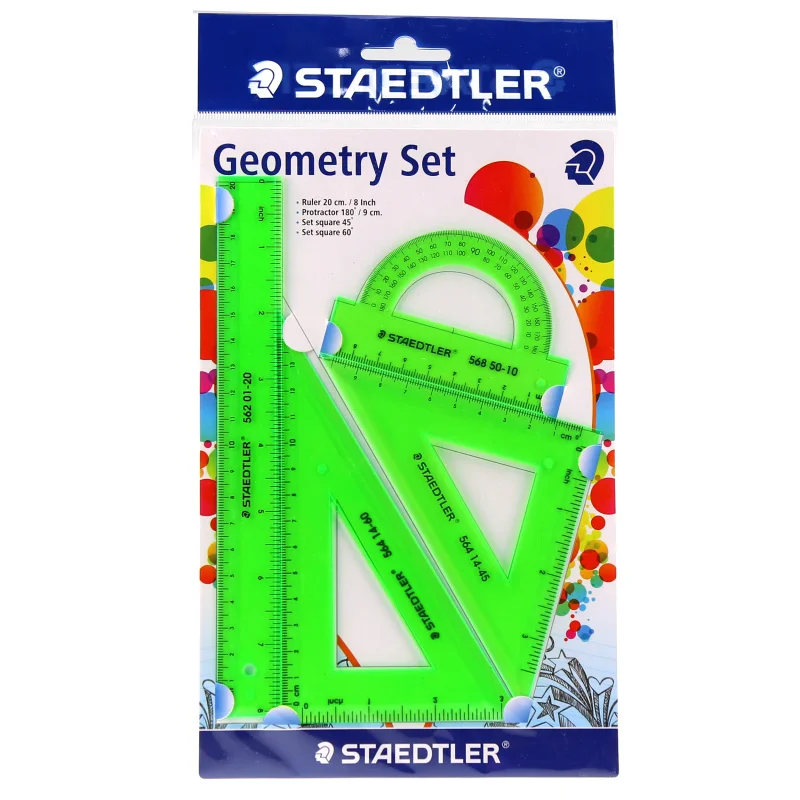 Staedtler 569 разноцветная прямая Линейка/транспортир/набор квадратных наборов для