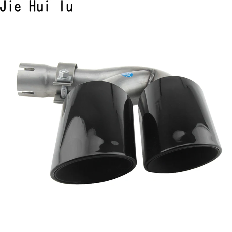 Черный глянцевый глушитель для автомобиля наконечник выхлопной трубы из