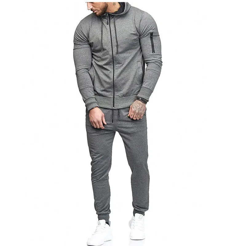 Мужская спортивная одежда пальто толстовка 2 шт. осенней спортивной одежды