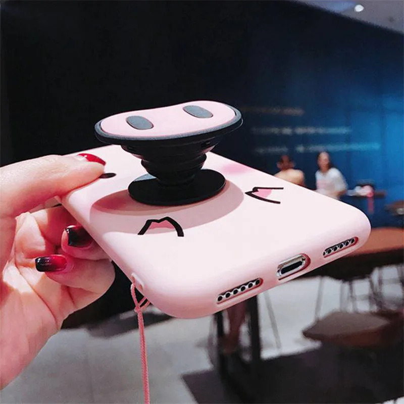 Для Xiao mi Red mi Note 7 6 5 Pro 5A 4X5 Plus 4A 7 mi A1 5X A2 6X8 Lite 9 SE 6 чехол s Pig Nose мягкий чехол из ТПУ с ремешком для телефона