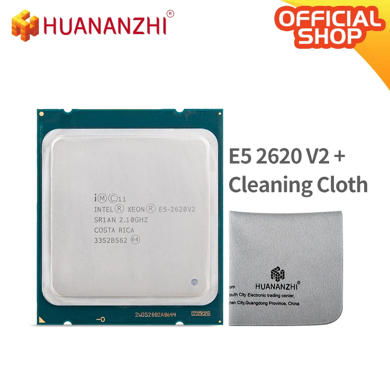Чистящая ткань HUANANZHI с процессором Intel Xeon E5 2620 V2 2 1G LGA 2011 процессор для настольного
