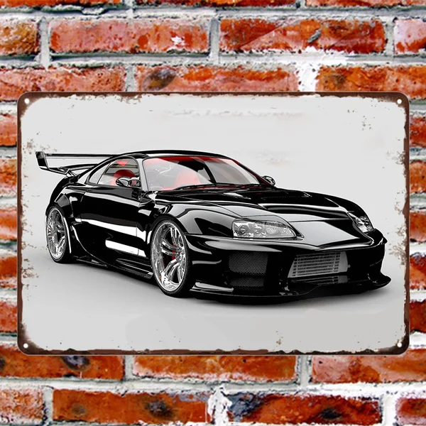 

Luxury Car Iron Painting Metal Tin Sign Living Room Decor DIY Decor