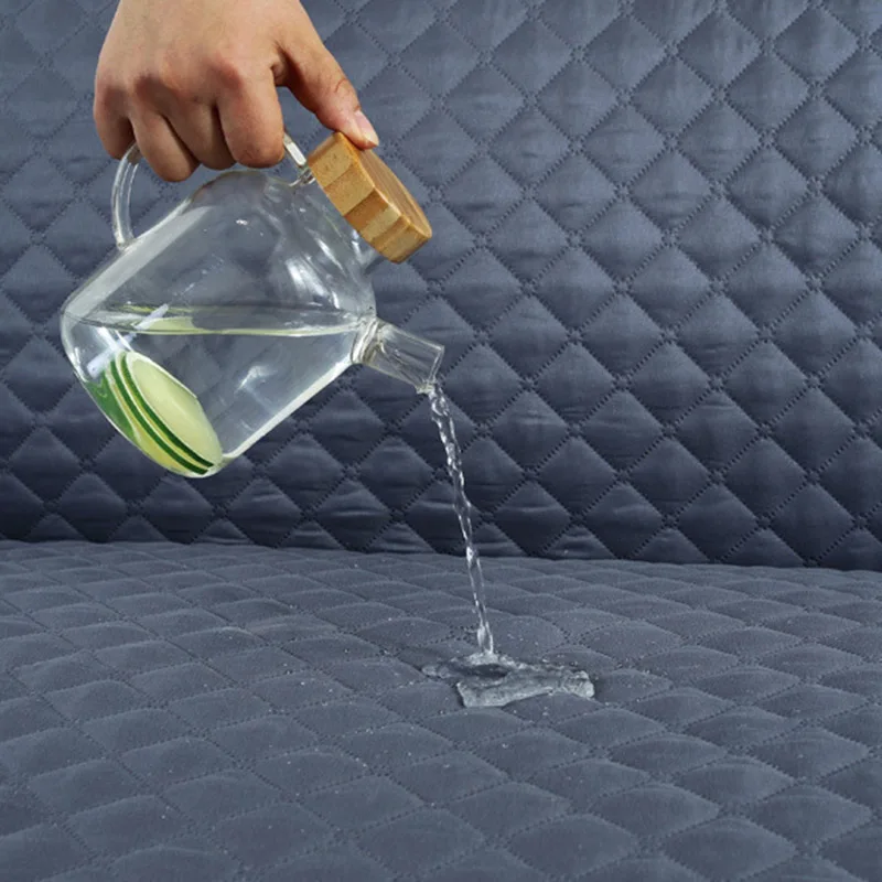 

Pet Waterproof and Dirty-proof Ultrasonic Embossed Sofa Protector Dark Coffee Single OZ .