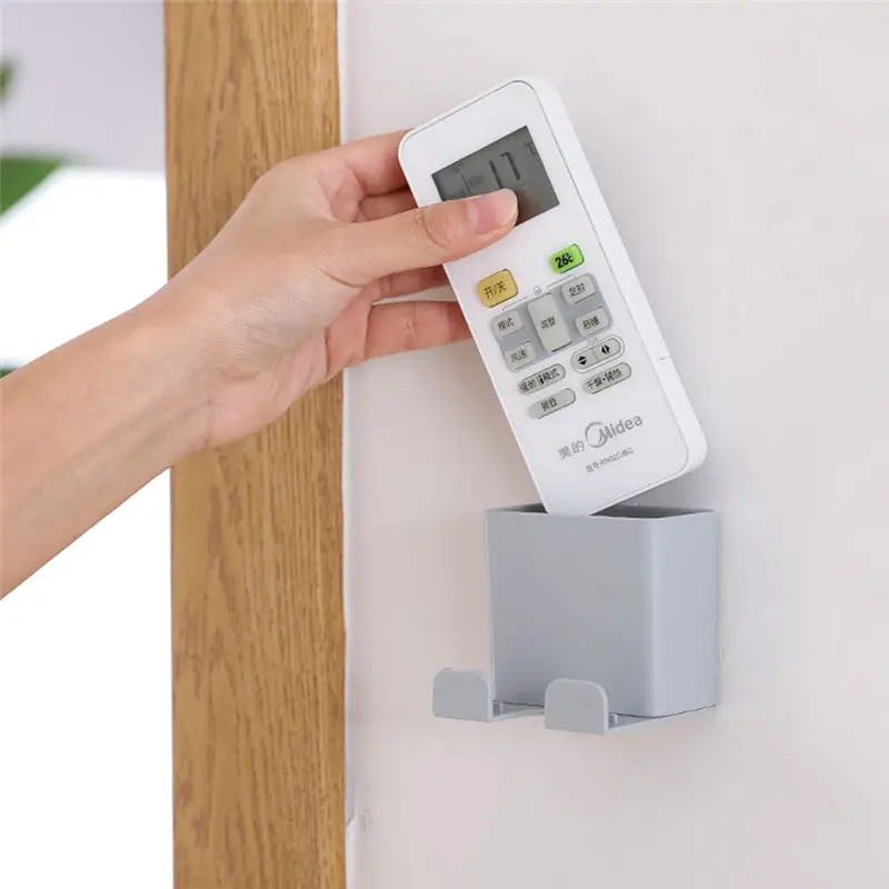Plastic Wall Mounted Storage Organizer Box Mobile Phone Plug Holder Stand Container Remote Control Air Conditioner Case | Дом и сад