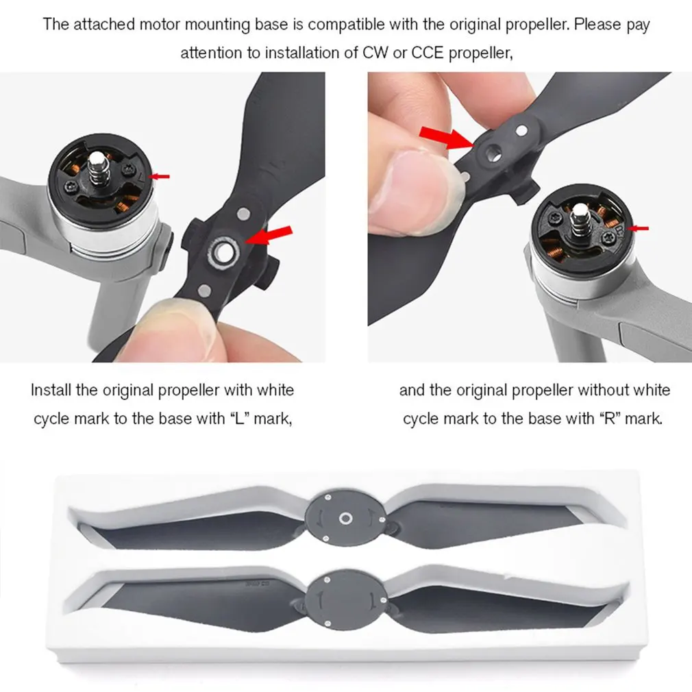 STARTRC Mavic LED Colorful Lights Flash Propeller Rechargeable Propeller Night Flying For DJI Mavic Air 2 Drone Propeller