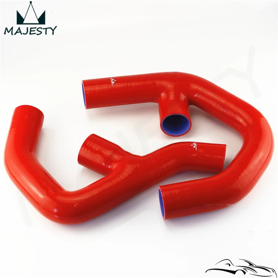 Красный силиконовый шланг интеркулер + крепеж подходит для VW GOLF MK5 MKV GTI 2 0 FSi T 06