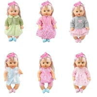 6 pcsset baby doll clothes for 28 cm toy 11 inch girl dolls born babies fashion dress tops skirts doll accessories girls gift